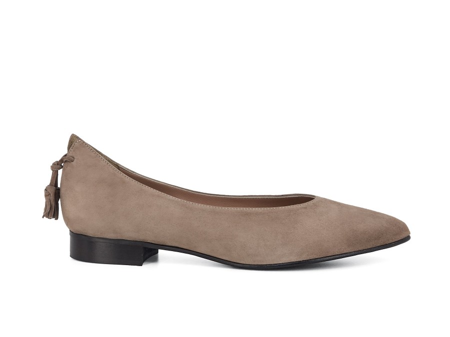 Woman ALBA TECI Ballerina Flats | Tramel Taupe | Peter Sheppard Footwear