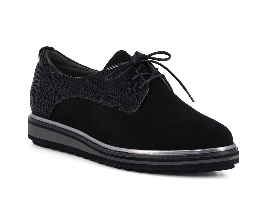 Woman SOFTWAVES Lace-Ups | Serio Black | Peter Sheppard Footwear