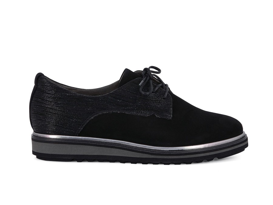 Woman SOFTWAVES Lace-Ups | Serio Black | Peter Sheppard Footwear