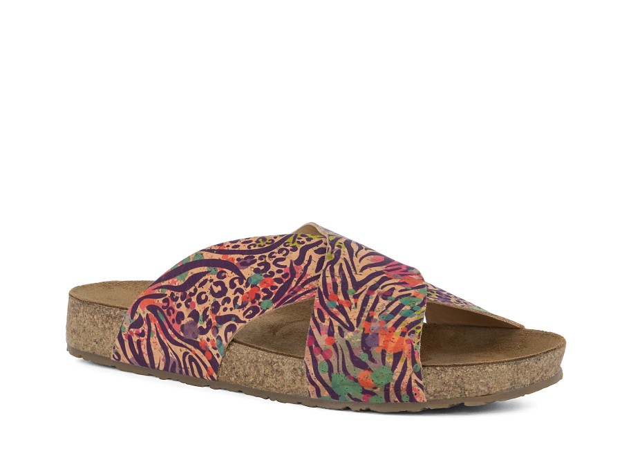 Woman HAFLINGER Slides | Mio Jungle Multi | Peter Sheppard Footwear