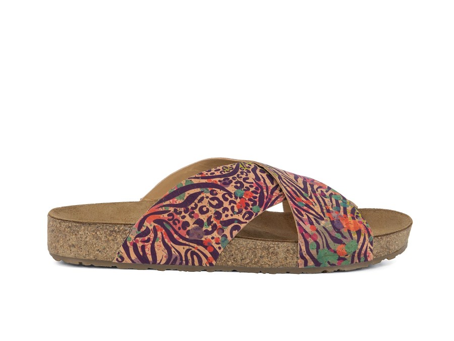 Woman HAFLINGER Slides | Mio Jungle Multi | Peter Sheppard Footwear