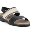 Woman MUNRO Sandals | Pisces Black~Ivory | Peter Sheppard Footwear