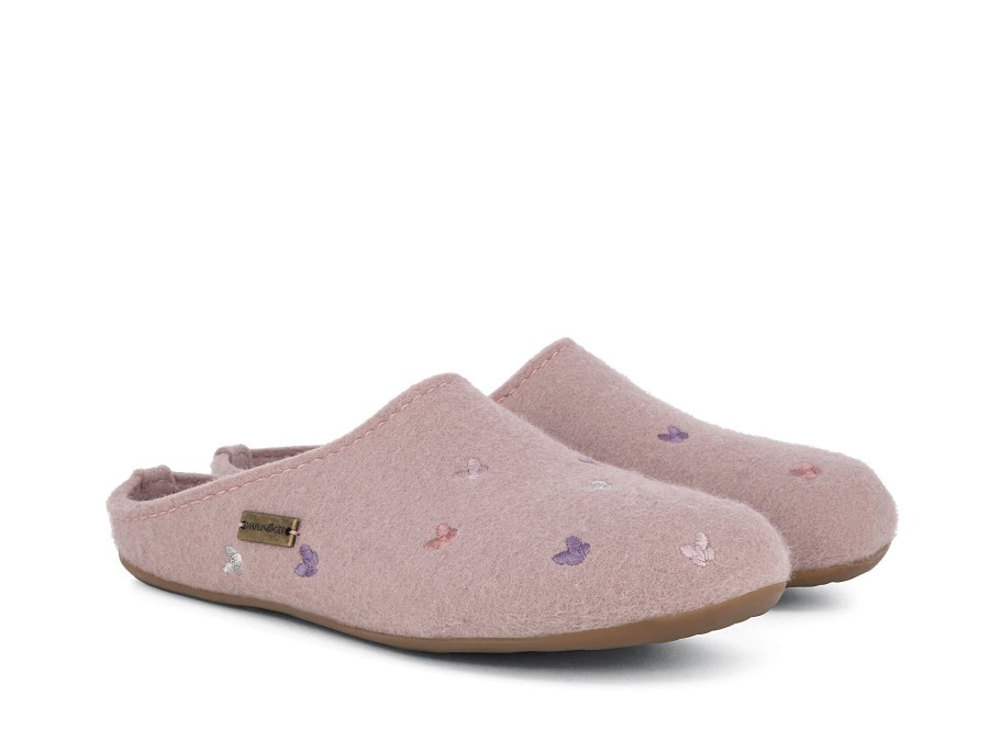 Woman HAFLINGER Slippers | Farfalline Pink | Peter Sheppard Footwear