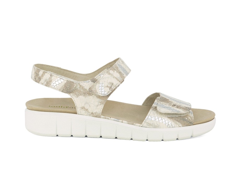 Woman WALDLAUFER Sandals | Witney Beige~Gold | Peter Sheppard Footwear