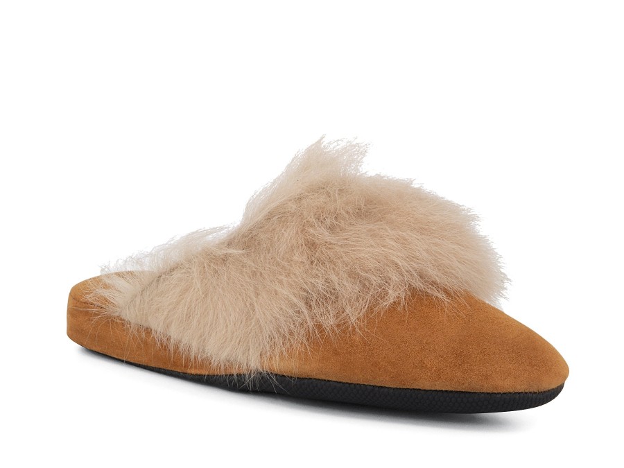 Woman GEDA SLIPPERS Slippers | Cagliari Camel | Peter Sheppard Footwear