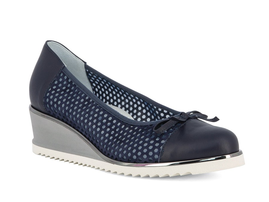 Woman SCOLARO Wedges | Salal Navy | Peter Sheppard Footwear