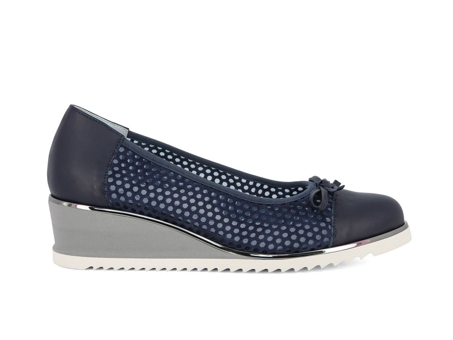 Woman SCOLARO Wedges | Salal Navy | Peter Sheppard Footwear