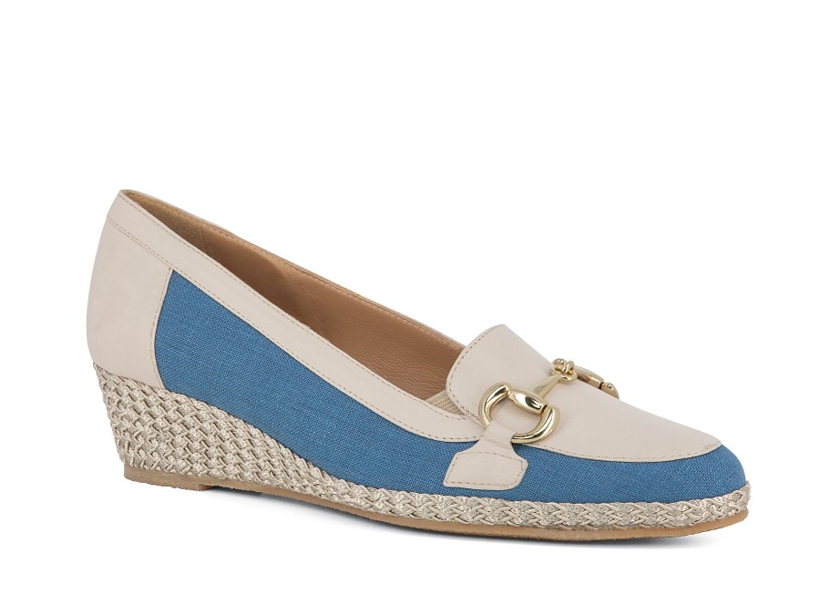 Woman PETER SHEPPARD Espadrilles | Vatakara Denim~White | Peter Sheppard Footwear