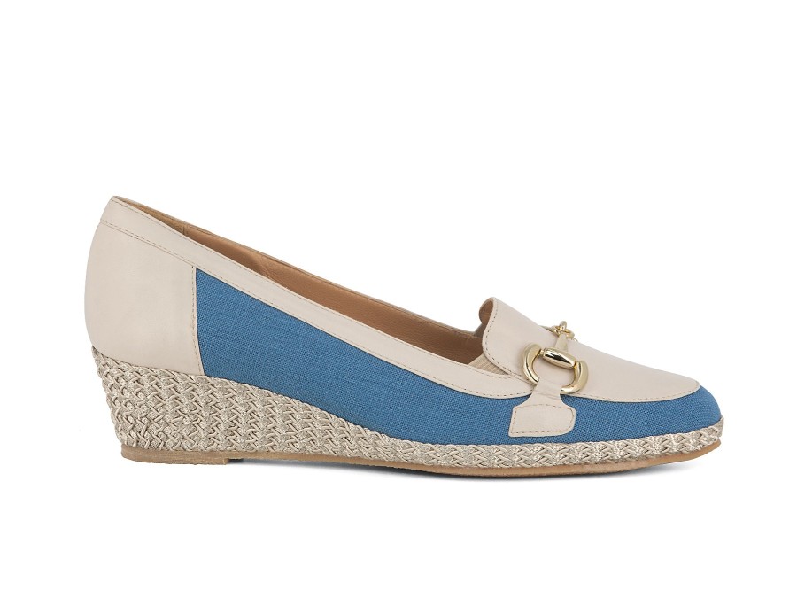 Woman PETER SHEPPARD Espadrilles | Vatakara Denim~White | Peter Sheppard Footwear