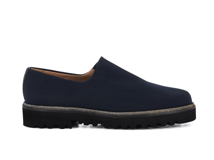 Woman VIA MERCANTI Slip-Ons | Vuola Navy | Peter Sheppard Footwear