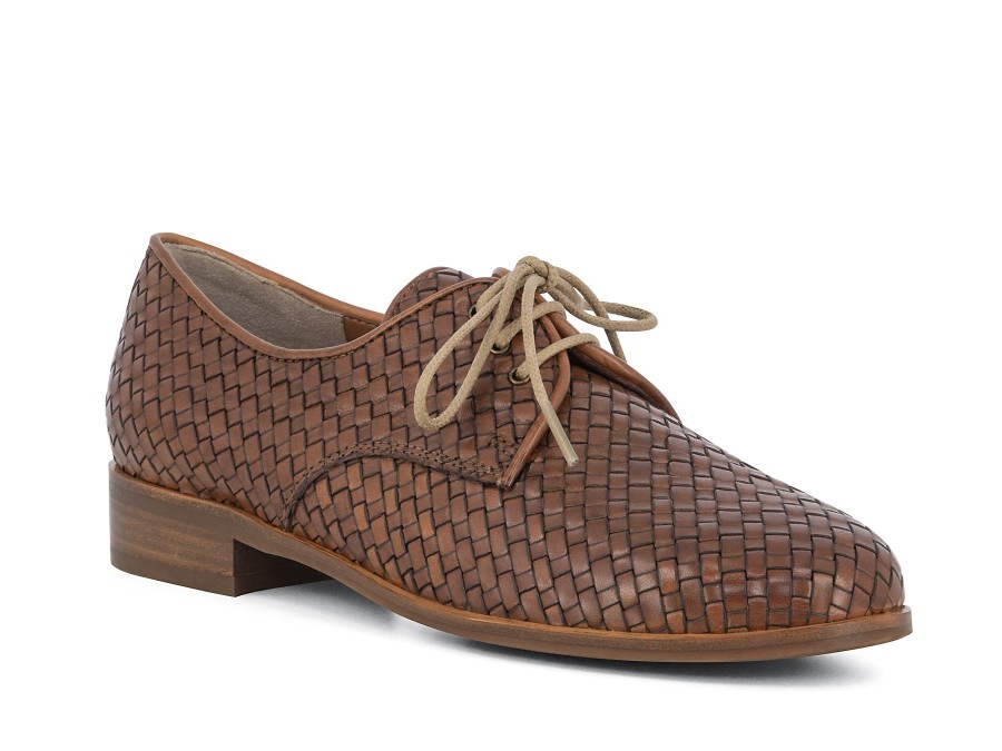 Woman EVERYBODY Lace-Ups | Agasta Mid Brown | Peter Sheppard Footwear