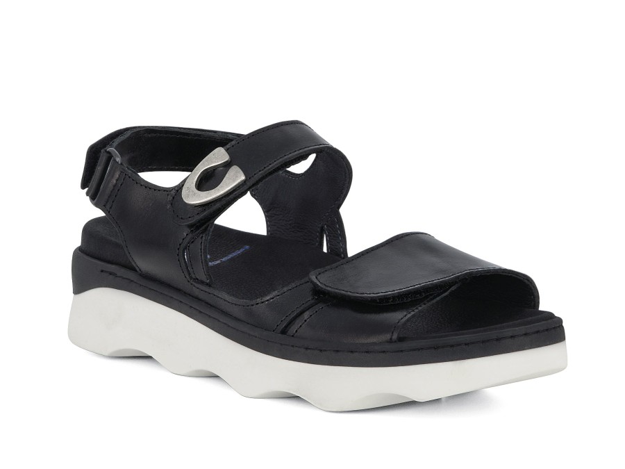 Woman WOLKY Sandals | Futura Black~White | Peter Sheppard Footwear