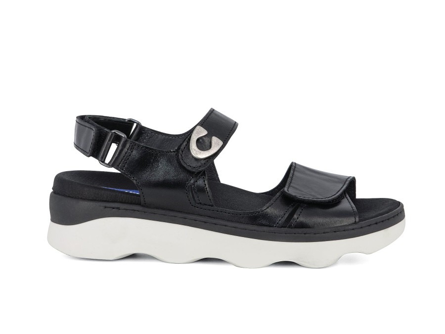 Woman WOLKY Sandals | Futura Black~White | Peter Sheppard Footwear