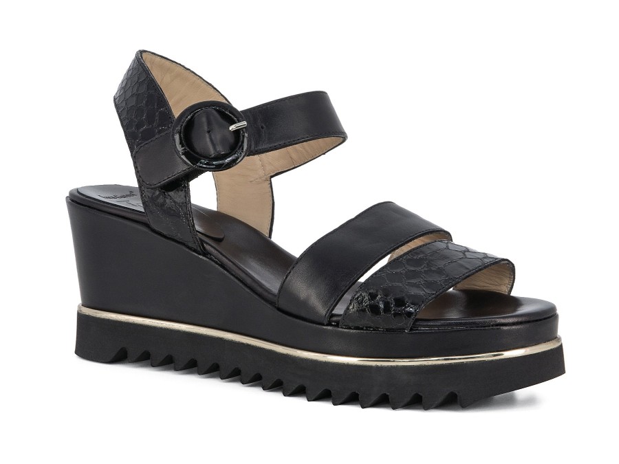 Woman LUCA GROSSI Sandals | Lessie Black | Peter Sheppard Footwear