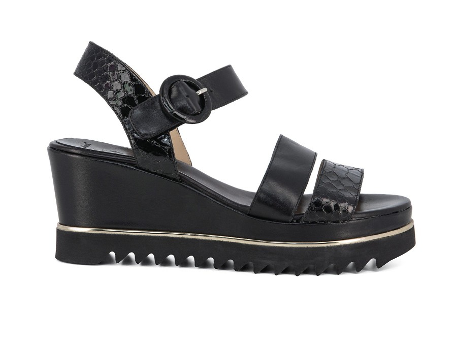 Woman LUCA GROSSI Sandals | Lessie Black | Peter Sheppard Footwear