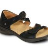 Woman REVERE Sandals | Geneva 3 Black~Lizard | Peter Sheppard Footwear