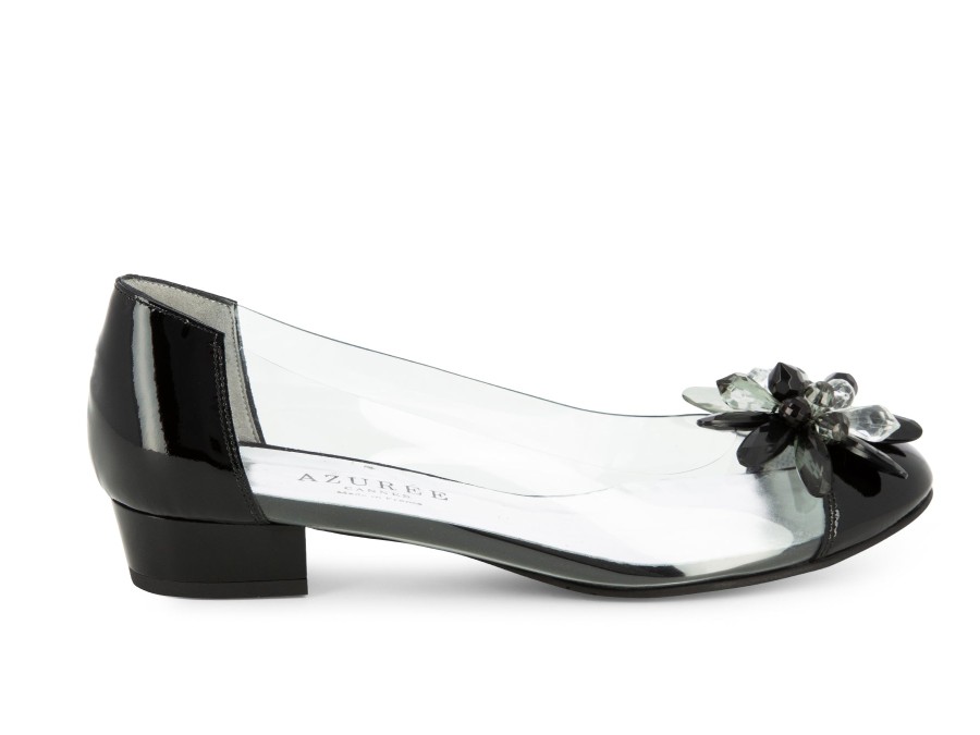 Woman AZUREE Ballerina Flats | Bibelo Black | Peter Sheppard Footwear