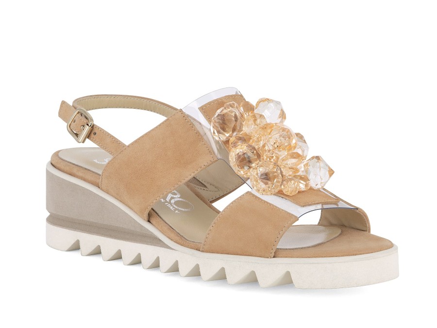 Woman SCOLARO Wedges | Swansea Camel | Peter Sheppard Footwear