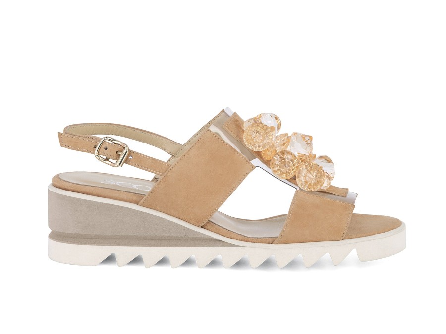 Woman SCOLARO Wedges | Swansea Camel | Peter Sheppard Footwear