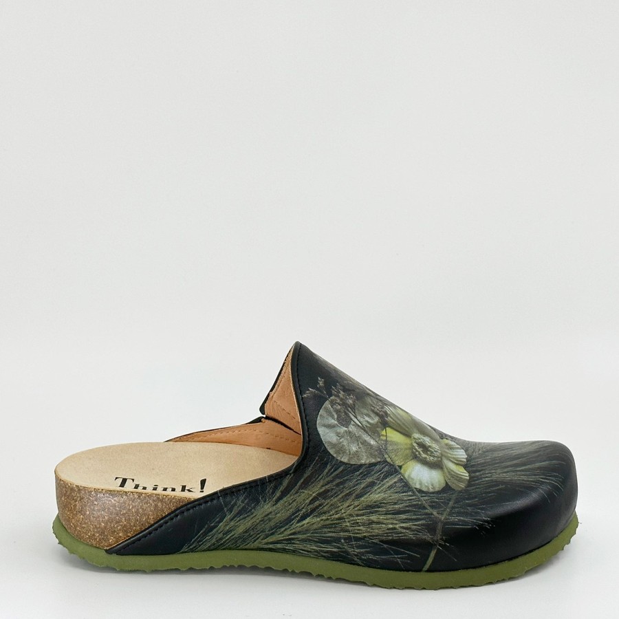 Woman THINK OUTLET Slides | 3-000832 Black Multi Print | Peter Sheppard Footwear