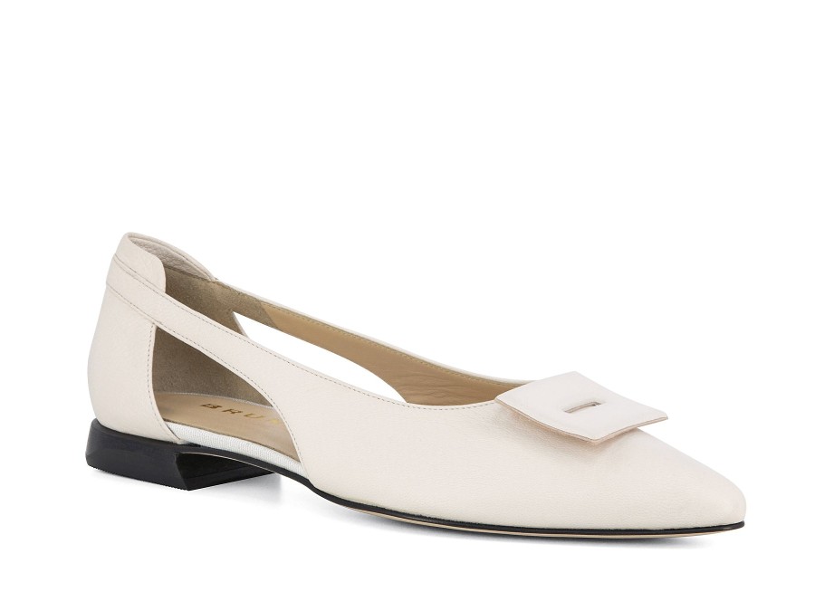 Woman BRUNATE Ballerina Flats | Barbiana Milk | Peter Sheppard Footwear