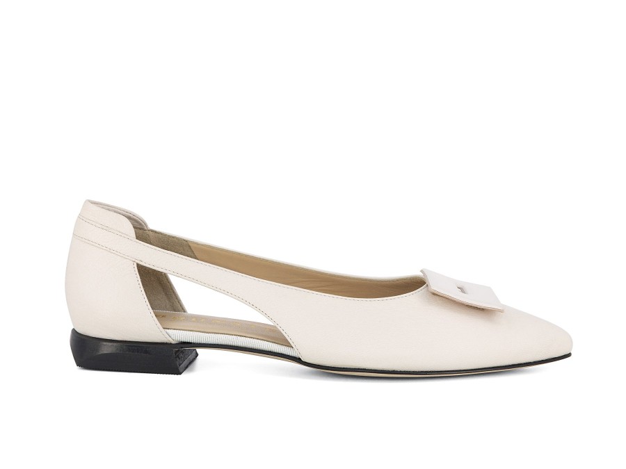 Woman BRUNATE Ballerina Flats | Barbiana Milk | Peter Sheppard Footwear