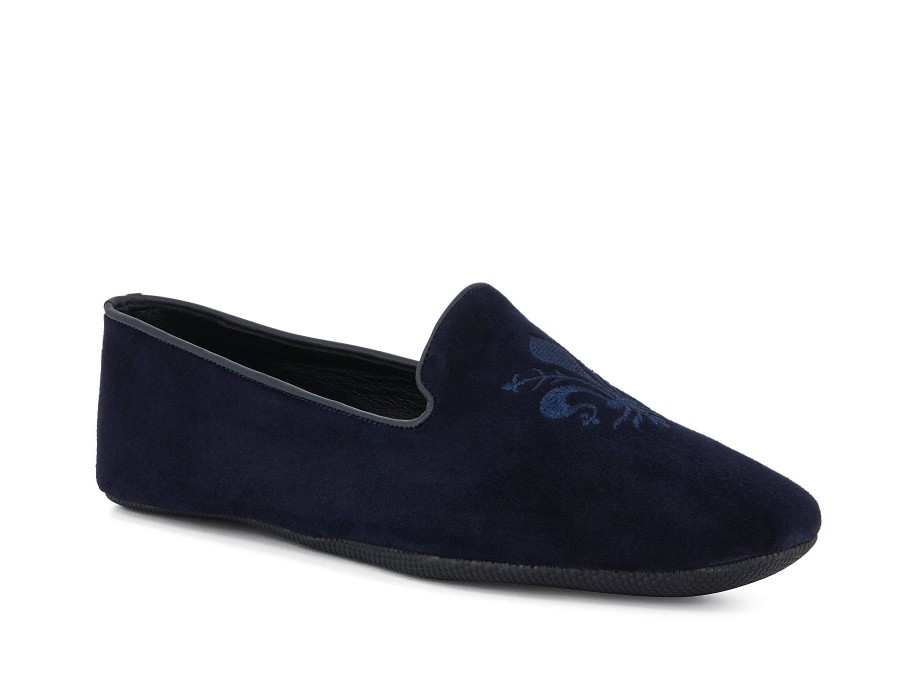 Man GEDA SLIPPERS Slippers | Fiorentino Navy | Peter Sheppard Footwear