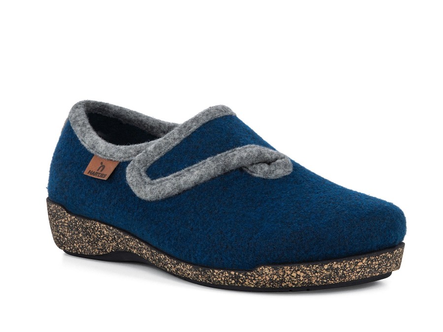 Woman HARTJES Slippers | Stone Mid Blue | Peter Sheppard Footwear