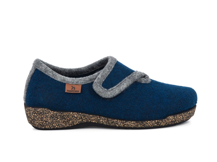 Woman HARTJES Slippers | Stone Mid Blue | Peter Sheppard Footwear