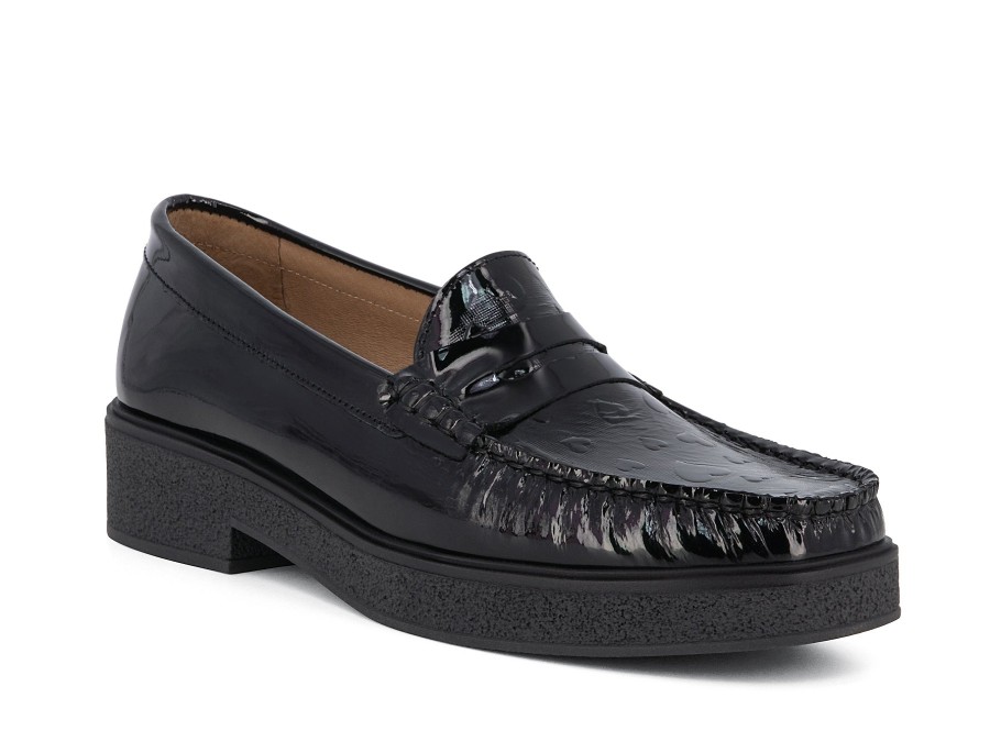 Woman LODI Loafers | Leyroy Black | Peter Sheppard Footwear