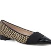 Woman STATUS Ballerina Flats | Senago Black~Natural | Peter Sheppard Footwear