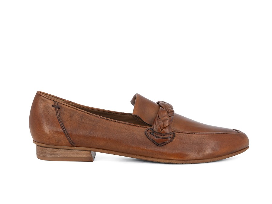 Woman EVERYBODY Ballerina Flats | Bulbo Cognac | Peter Sheppard Footwear