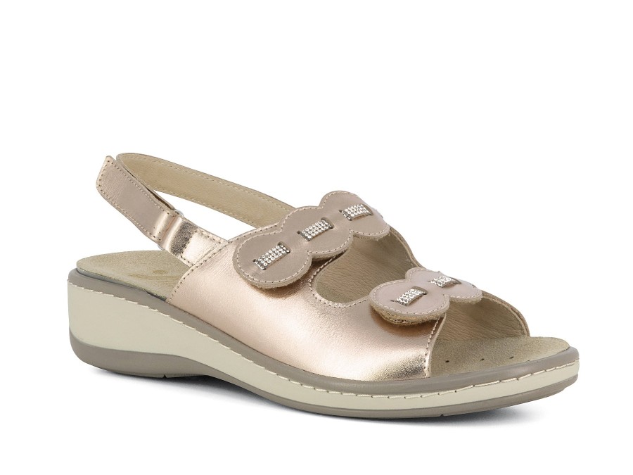 Woman SUSIMODA Sandals | Salcito Soft Gold | Peter Sheppard Footwear