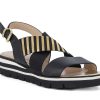 Woman LUCA GROSSI Sandals | Loot Black~Gold | Peter Sheppard Footwear