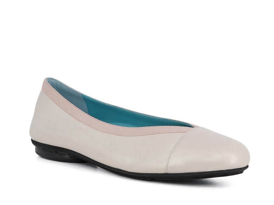 Woman THIERRY RABOTIN Ballerina Flats | Tiflis Light Ivory | Peter Sheppard Footwear