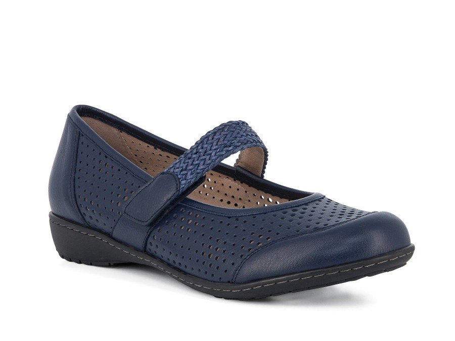 Woman PIESANTO Mary Janes | Pravo Navy | Peter Sheppard Footwear