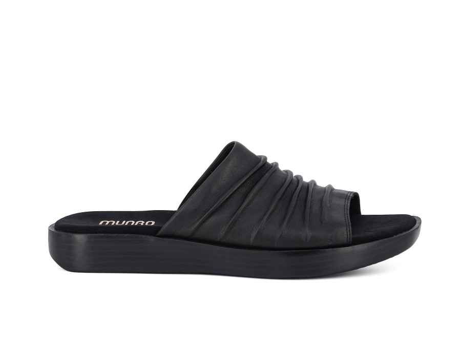 Woman MUNRO Slides | Kala M Black | Peter Sheppard Footwear