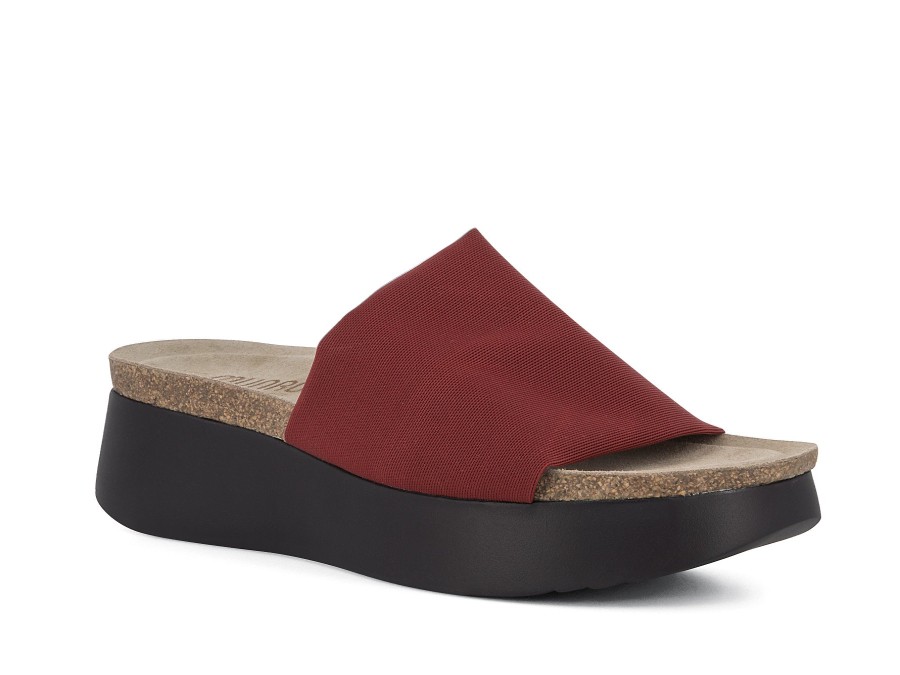 Woman MUNRO Slides | Nalia Brick | Peter Sheppard Footwear