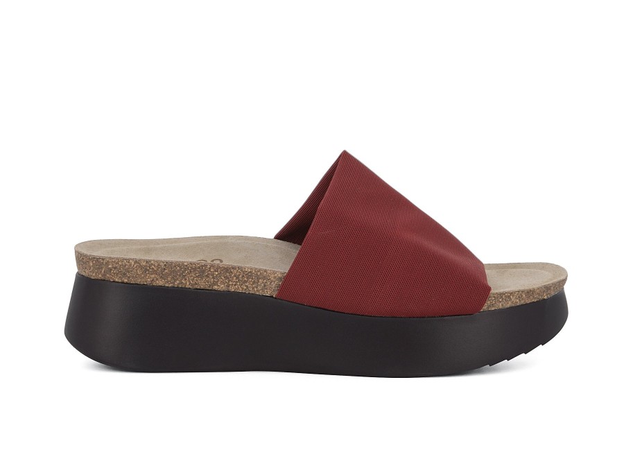 Woman MUNRO Slides | Nalia Brick | Peter Sheppard Footwear