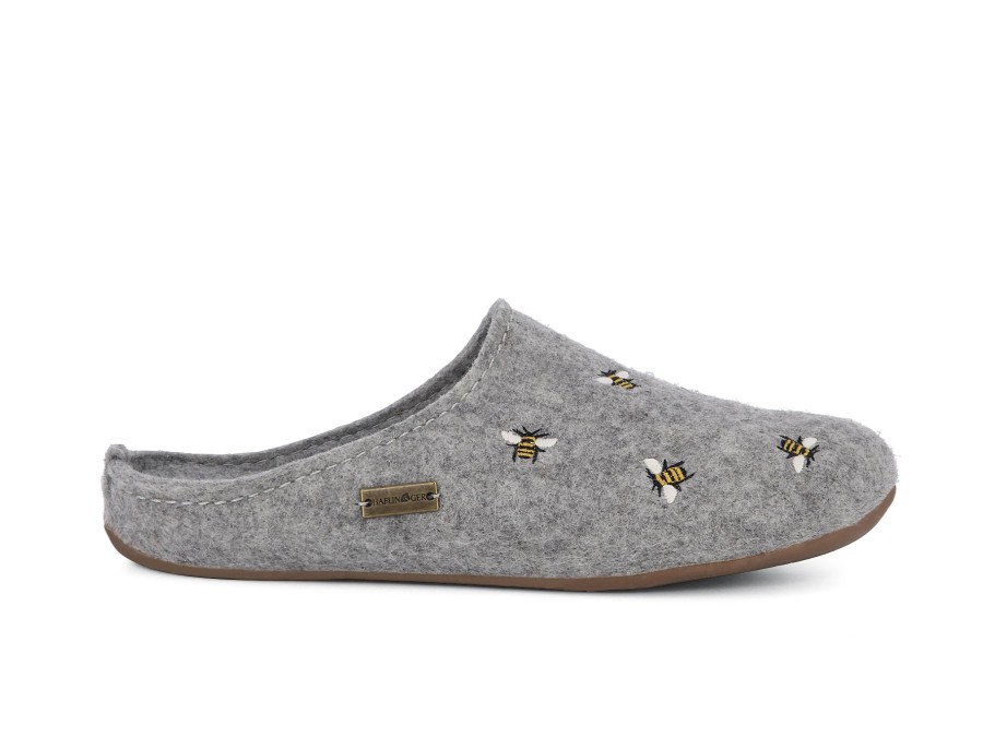 Woman HAFLINGER Slippers | Api Lt Grey | Peter Sheppard Footwear