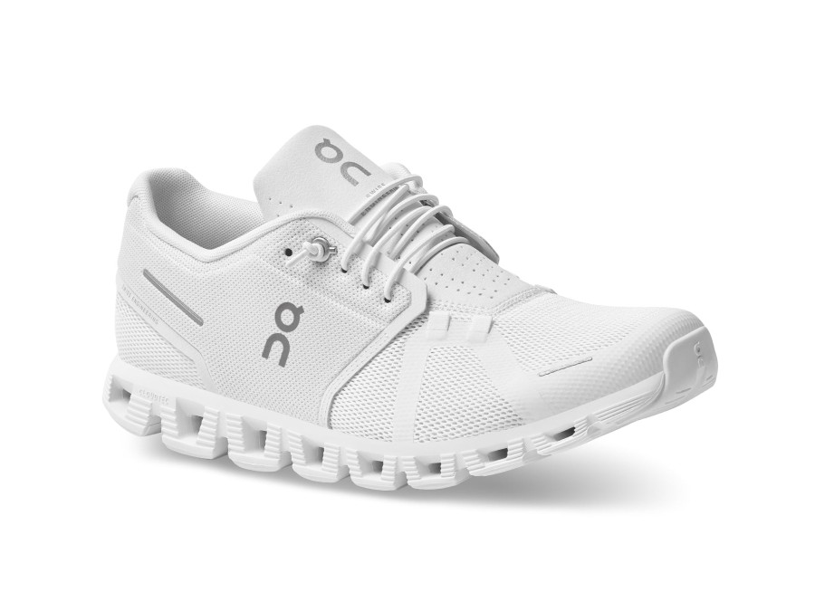 Woman ON Sneakers | Cloud 5 Undyed White~White | Peter Sheppard Footwear