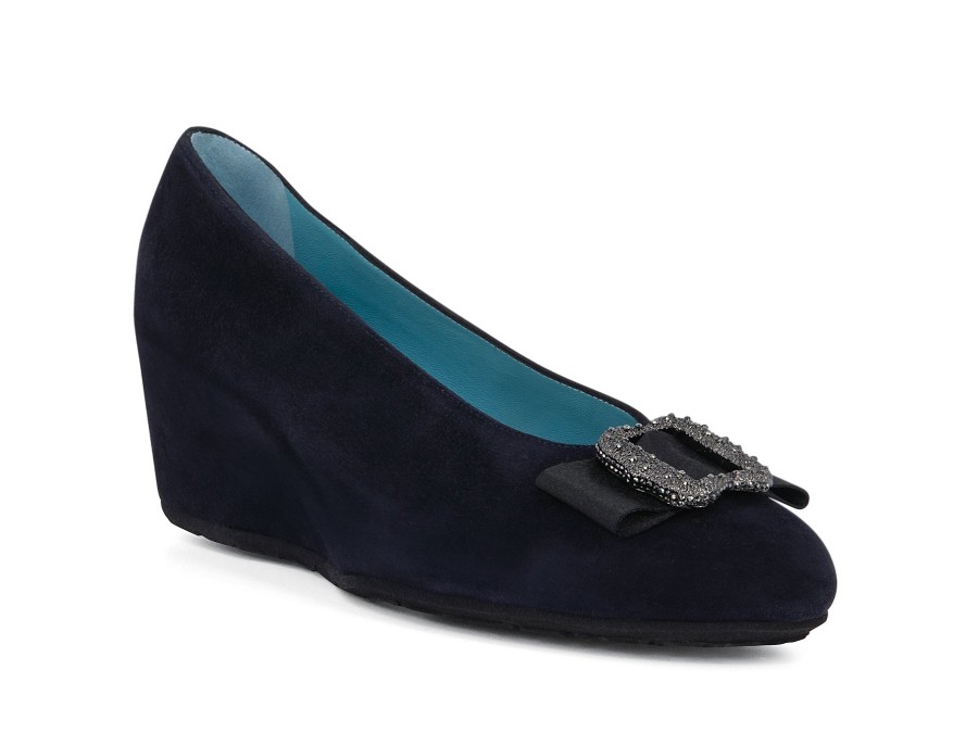 Woman THIERRY RABOTIN Wedges | Telea Navy | Peter Sheppard Footwear