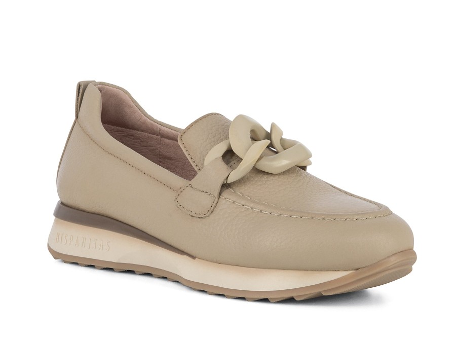 Woman HISPANITAS Slip-Ons | Hollbrook Beige | Peter Sheppard Footwear