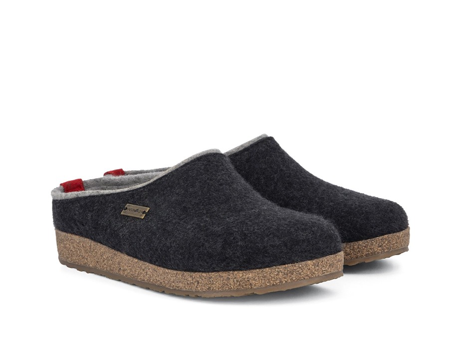 Woman HAFLINGER Slippers | Kris Graphite | Peter Sheppard Footwear