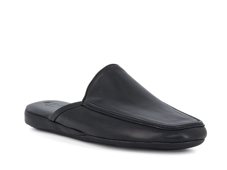 Man GEDA SLIPPERS Slippers | Fiesole Black | Peter Sheppard Footwear