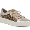 Woman DL SPORT Sneakers | Drena Gold~Leopard | Peter Sheppard Footwear