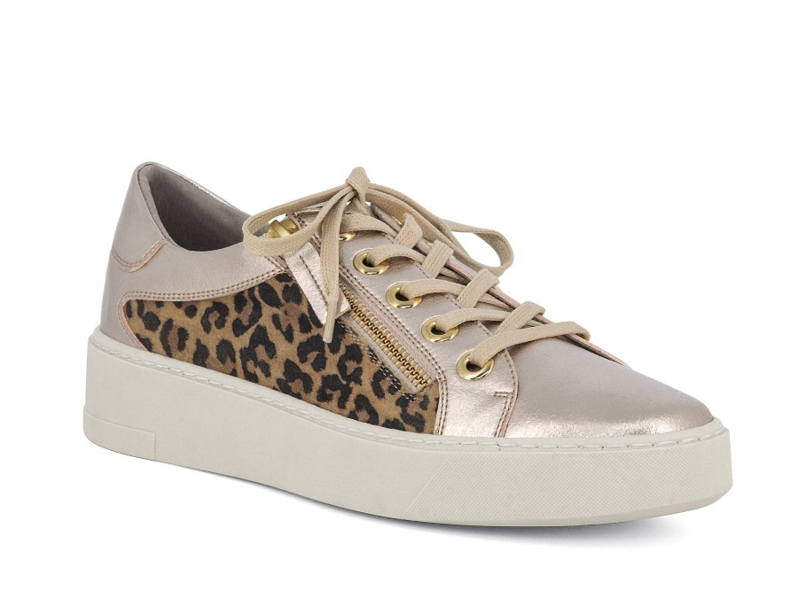 Woman DL SPORT Sneakers | Drena Gold~Leopard | Peter Sheppard Footwear