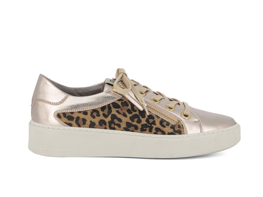 Woman DL SPORT Sneakers | Drena Gold~Leopard | Peter Sheppard Footwear