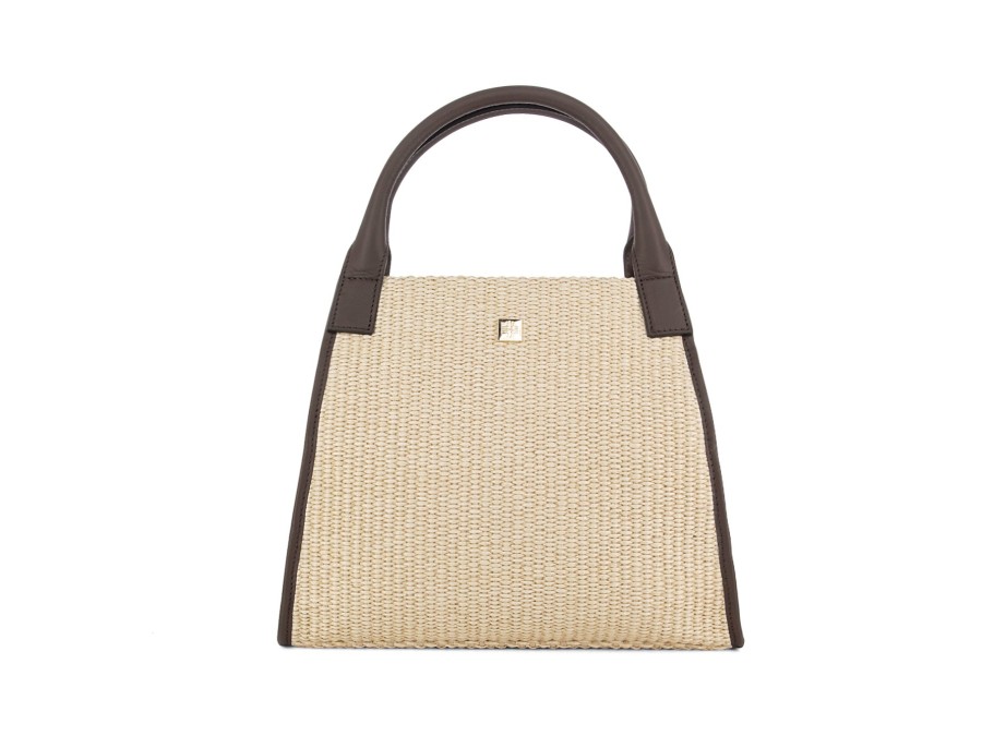 Woman HOGL Handbags & Wallets | Hb 144029 Beige~Dk Brown | Peter Sheppard Footwear