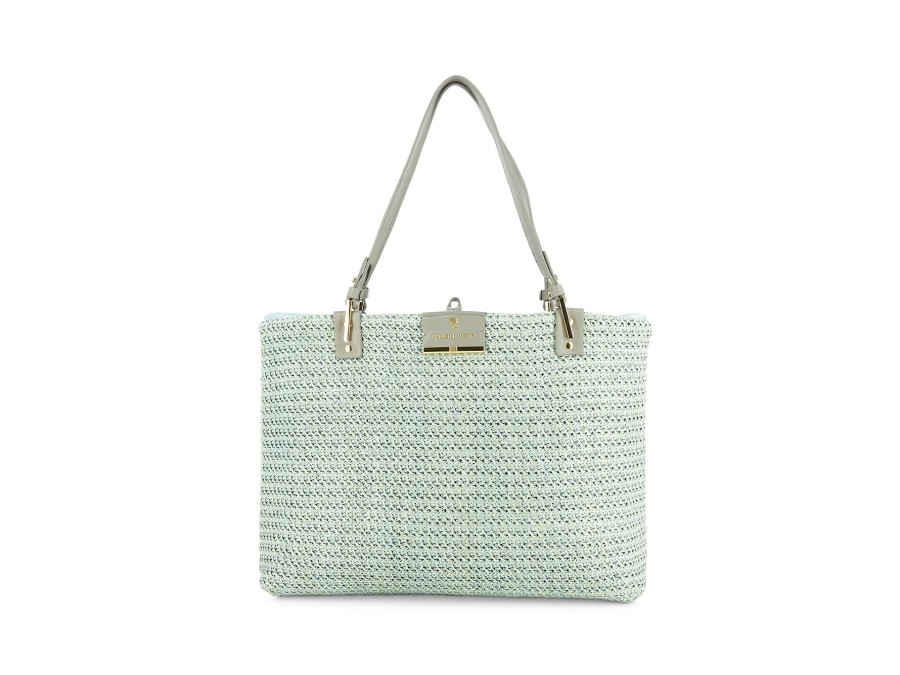 Woman ROBERT PIETRI Handbags & Wallets | 6495 Hb Blue Raffia | Peter Sheppard Footwear